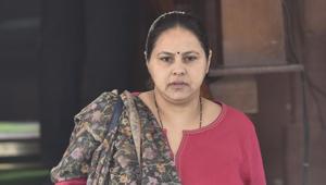 Misa Bharti Member of Palriament Rajya Sabha and daughter of Lalu Prasad Yadav, leave after attending the First Day Parliament winter session of Parliament House in New Delhi.(Sonu Mehta/HT file photo) Misa Bharti Member of Palriament Rajya Sabha and daughter of Lalu Prasad Yadav, leave after attending the First Day Parliament winter session of Parliament House in New Delhi.(Sonu Mehta/HT file photo)