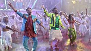 Ayushmann Khurrana, Riteish Deshmukh and Nushrat Bharucha in a still from Dhagala Lagali Kala that has been removed from digital platforms. Ayushmann Khurrana, Riteish Deshmukh and Nushrat Bharucha in a still from Dhagala Lagali Kala that has been removed from digital platforms.