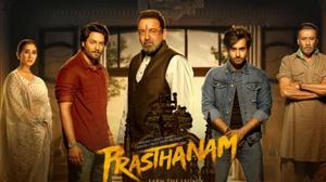Prassthanam movie review: Sanjay Dutt and Ali Fazal plays father-son duo in the film. Prassthanam movie review: Sanjay Dutt and Ali Fazal plays father-son duo in the film.