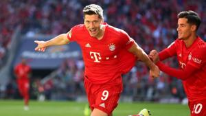 Robert Lewandowski celebrates after scoring a goal.(REUTERS) Robert Lewandowski celebrates after scoring a goal.(REUTERS)