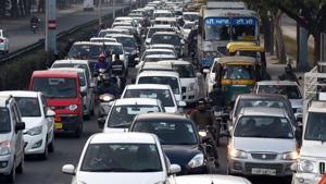 Before the Covid-19 lockdown, traffic jams were routine in Chandigarh.(HT Photo) Before the Covid-19 lockdown, traffic jams were routine in Chandigarh.(HT Photo)