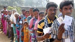 Voting for the bypoll to the Naxal-affected Dantewada Assembly constituency began on Monday morning amid tight security.(PTI File Photo) Voting for the bypoll to the Naxal-affected Dantewada Assembly constituency began on Monday morning amid tight security.(PTI File Photo)