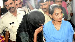 Monica Yadav, one of the accused in honey trap gang case who was arrested on Thursday.(PTI) Monica Yadav, one of the accused in honey trap gang case who was arrested on Thursday.(PTI)