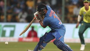 India's Rishabh Pant plays a shot(AP) India's Rishabh Pant plays a shot(AP)