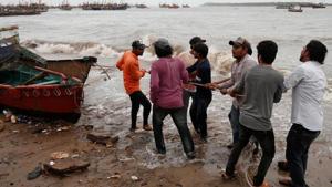 Fishermen from Gujarat have been told not to venture into the sea as the weather there will remain very rough.((Reuters Photo)) Fishermen from Gujarat have been told not to venture into the sea as the weather there will remain very rough.((Reuters Photo))