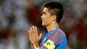 A file photo of India's Sunil Chhetri.(REUTERS) A file photo of India's Sunil Chhetri.(REUTERS)