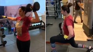 Sania Mirza’s post is complete with a video showing her working out hard at the gym.(Instagram/Sania Mirza) Sania Mirza’s post is complete with a video showing her working out hard at the gym.(Instagram/Sania Mirza)