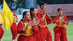Pupils take part in dance, drama at St Xavier’s Senior Secondary School.(HT) Pupils take part in dance, drama at St Xavier’s Senior Secondary School.(HT)