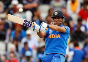 Cricket - ICC Cricket World Cup Semi Final - India v New Zealand - Old Trafford, Manchester, Britain - July 10, 2019 India's MS Dhoni in action Action Images via Reuters/Jason Cairnduff(Action Images via Reuters) Cricket - ICC Cricket World Cup Semi Final - India v New Zealand - Old Trafford, Manchester, Britain - July 10, 2019 India's MS Dhoni in action Action Images via Reuters/Jason Cairnduff(Action Images via Reuters)