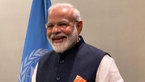 At the United Nations General Assembly on Friday, PM Modi outlined that the government would ensure tapped water for 15 crore households in the next five years.(TWITTER.) At the United Nations General Assembly on Friday, PM Modi outlined that the government would ensure tapped water for 15 crore households in the next five years.(TWITTER.)
