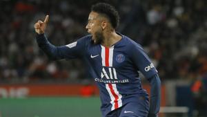 Neymar during the Ligue 1 match between PSG and Reims at the Parc des Princes stadium.(AP) Neymar during the Ligue 1 match between PSG and Reims at the Parc des Princes stadium.(AP)
