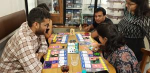 In Poll, a game created by political journalist Abeer Kapoor, each player is contesting an election and must pick allies and conspire against rivals. In Poll, a game created by political journalist Abeer Kapoor, each player is contesting an election and must pick allies and conspire against rivals.
