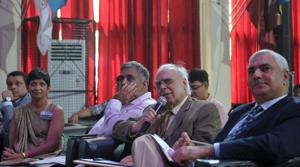 Senior congress leader Kapil Sibal judging the debate competition at St John’s School in Sector 26, Chandigarh, on Saturday.(RAVI KUMAR/HT) Senior congress leader Kapil Sibal judging the debate competition at St John’s School in Sector 26, Chandigarh, on Saturday.(RAVI KUMAR/HT)