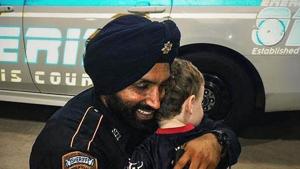 Saturday, Sept. 28, 2019, Indian-American Sikh police officer Sandeep Singh Dhaliwal, who made national headlines when he was allowed to grow a beard and wear a turban on the job, was shot and killed in northwest of Houston on Friday(PTI Photo/Image released on Twitter,) Saturday, Sept. 28, 2019, Indian-American Sikh police officer Sandeep Singh Dhaliwal, who made national headlines when he was allowed to grow a beard and wear a turban on the job, was shot and killed in northwest of Houston on Friday(PTI Photo/Image released on Twitter,)