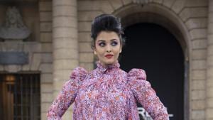 Aishwarya Rai poses at Paris Fashion Week. Aishwarya Rai poses at Paris Fashion Week.