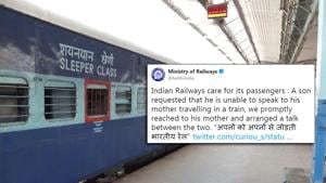 The incident was tweeted by Ministry of Railways as well.