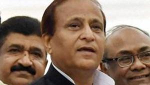 Azam Khan was accompanied by son and SP MLA from the neighbouring Suar assembly seat Abdullah Azam.(PTI Photo) Azam Khan was accompanied by son and SP MLA from the neighbouring Suar assembly seat Abdullah Azam.(PTI Photo)