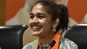 In the upcoming Haryana assembly elections 2019, wrestler Babita Phogat will contest from Dadri.(Sanjeev Verma/HT PHOTO) In the upcoming Haryana assembly elections 2019, wrestler Babita Phogat will contest from Dadri.(Sanjeev Verma/HT PHOTO)