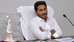 YSRC president and chief minister Y S Jagan Mohan Reddy on Monday handed over appointment letters to the newly-appointed village secretaries.(PTI PHOTO.) YSRC president and chief minister Y S Jagan Mohan Reddy on Monday handed over appointment letters to the newly-appointed village secretaries.(PTI PHOTO.)