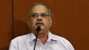 Thomas said he stopped reporting to the RBI on the bank’s large exposures from 2008 “because of reputational risk.(Anshuman Poyrekar/Hindustan Times) Thomas said he stopped reporting to the RBI on the bank’s large exposures from 2008 “because of reputational risk.(Anshuman Poyrekar/Hindustan Times)