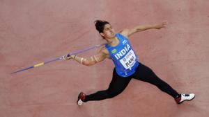 Annu Rani in action at the World Athletics Championships, Doha.(Reuters Photo) Annu Rani in action at the World Athletics Championships, Doha.(Reuters Photo)