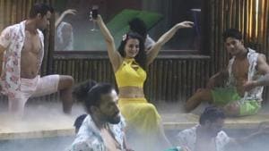 Ameesha Patel performs on day 1 of Bigg Boss.