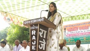 Singh’s Rae Bareli Sadar seat makes up one of the five constituencies in the parliamentary seat of Congress president Sonia Gandhi. (Photo @AditiSinghINC) Singh’s Rae Bareli Sadar seat makes up one of the five constituencies in the parliamentary seat of Congress president Sonia Gandhi. (Photo @AditiSinghINC)