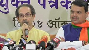 Shiv Sena chief Uddhav said the decision on the next Maharashtra chief minister will be taken after the assembly election results are announced on October 24.(Photo: ANI) Shiv Sena chief Uddhav said the decision on the next Maharashtra chief minister will be taken after the assembly election results are announced on October 24.(Photo: ANI)