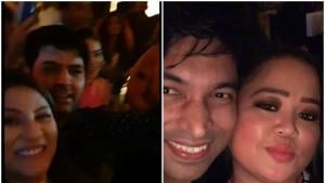 Archana Puran Singh, Kapil Sharma, Bharti Singh and Chandan Prabhakar at the success bash of The Kapil Sharma Show.(Instagram) Archana Puran Singh, Kapil Sharma, Bharti Singh and Chandan Prabhakar at the success bash of The Kapil Sharma Show.(Instagram)