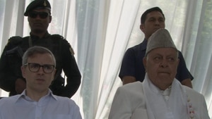 Farooq Abdullah is under house arrest at his Srinagar residence while his son Omar is detained at a state guest house.(HT image) Farooq Abdullah is under house arrest at his Srinagar residence while his son Omar is detained at a state guest house.(HT image)