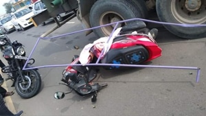 R Subhashree was on her two-wheeler when a hoarding installed by an AIADMK functionary in south Chennai fell on her. She lost her balance, fell on the road and was crushed to death by a water tanker.(HT File Photo) R Subhashree was on her two-wheeler when a hoarding installed by an AIADMK functionary in south Chennai fell on her. She lost her balance, fell on the road and was crushed to death by a water tanker.(HT File Photo)