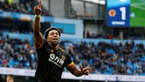 Wolverhampton Wanderers' Adama Traore celebrates scoring their second goal.(REUTERS) Wolverhampton Wanderers' Adama Traore celebrates scoring their second goal.(REUTERS)