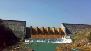 Two people were feared trapped inside a pump house, after a pipeline carrying water to the 275 MW hydel project in Dima Hasao district of Assam burst.(neepco.co.in) Two people were feared trapped inside a pump house, after a pipeline carrying water to the 275 MW hydel project in Dima Hasao district of Assam burst.(neepco.co.in)