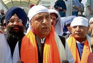Himachal Pradesh chief minister Jai Ram Thakur in Anandpur Sahib on Monday.(HT PHOTO) Himachal Pradesh chief minister Jai Ram Thakur in Anandpur Sahib on Monday.(HT PHOTO)