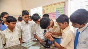 UP board has begun the process of finalising new ‘minimum-required’ norms for science labs.(HT file) UP board has begun the process of finalising new ‘minimum-required’ norms for science labs.(HT file)