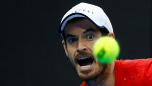 Andy Murray in action against Dominic Thiem of Austria.(REUTERS) Andy Murray in action against Dominic Thiem of Austria.(REUTERS)