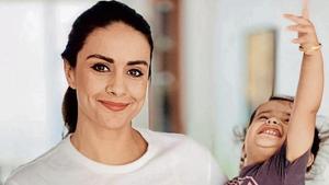 Gul Panag poses with her son Nihal. Gul Panag poses with her son Nihal.