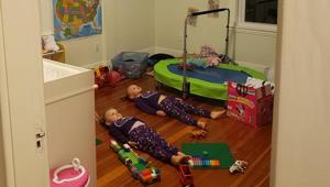 The post is complete with a picture of her kids lying on the floor staring at the ceiling.(Facebook/Jessica D’Entremont) The post is complete with a picture of her kids lying on the floor staring at the ceiling.(Facebook/Jessica D’Entremont)