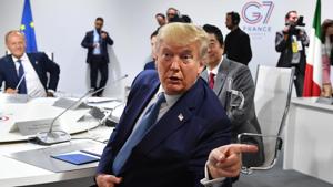 US President Donald Trump attends the first working session of the G7 Summit on August 25, 2019, Biarritz, France(Getty Images) US President Donald Trump attends the first working session of the G7 Summit on August 25, 2019, Biarritz, France(Getty Images)