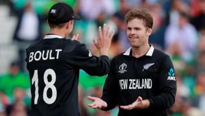 File image of Lockie Ferguson celebrating the fall of a wicket with Trent Boult.(Action Images via Reuters) File image of Lockie Ferguson celebrating the fall of a wicket with Trent Boult.(Action Images via Reuters)
