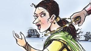 Cases of chain snatching are currently registered under section 379 of the IPC for theft and it carries a maximum punishment of three years, or a fine, or both.(HT photo) Cases of chain snatching are currently registered under section 379 of the IPC for theft and it carries a maximum punishment of three years, or a fine, or both.(HT photo)