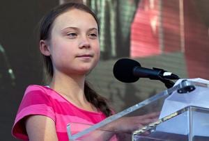 Swedish teenage climate activist Greta Thunberg speaks as she takes part during the Climate Strike, in New York.(AP Photo) Swedish teenage climate activist Greta Thunberg speaks as she takes part during the Climate Strike, in New York.(AP Photo)
