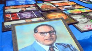 A portrait of Dalit icon Bhimrao Ambedkar wsa defaced in Tamil Nadu’s Madurai district late Monday night.(Representative image/HT PHOTO) A portrait of Dalit icon Bhimrao Ambedkar wsa defaced in Tamil Nadu’s Madurai district late Monday night.(Representative image/HT PHOTO)
