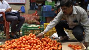 According to traders, tomatoes have turned costlier in the last few days as supplies have been impacted because of floods and heavy rains in the key growing states. (Representative Image)(HT PHOTO/Rahul Raut) According to traders, tomatoes have turned costlier in the last few days as supplies have been impacted because of floods and heavy rains in the key growing states. (Representative Image)(HT PHOTO/Rahul Raut)