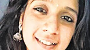 R Subhashri was run over by a water tanker in Chennai road on September 12 after she fell off her scooter as an illegal hoarding collapsed on her.(HT PHOTO) R Subhashri was run over by a water tanker in Chennai road on September 12 after she fell off her scooter as an illegal hoarding collapsed on her.(HT PHOTO)