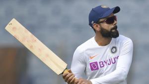 Pune: Indian cricket team captain Virat Kohli in action during a practice session.(PTI) Pune: Indian cricket team captain Virat Kohli in action during a practice session.(PTI)