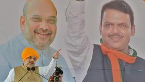 BJP national president Amit Shah during an election rally at Jath in Sangli, Maharashtra , on Thursday, October 10, 2019.(Uday Deolekar / HT Photo) BJP national president Amit Shah during an election rally at Jath in Sangli, Maharashtra , on Thursday, October 10, 2019.(Uday Deolekar / HT Photo)