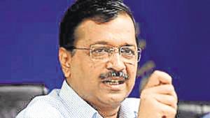 Delhi Chief Minister Arvind Kejriwal addresses C40 summit via video conference.(HT PHOTO) Delhi Chief Minister Arvind Kejriwal addresses C40 summit via video conference.(HT PHOTO)