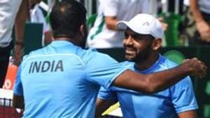 File image of Indian tennis player Divij Sharan.(AFP) File image of Indian tennis player Divij Sharan.(AFP)