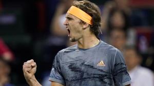 Alexander Zverev of Germany reacts during his match against Roger Federer of Switzerland.(REUTERS) Alexander Zverev of Germany reacts during his match against Roger Federer of Switzerland.(REUTERS)